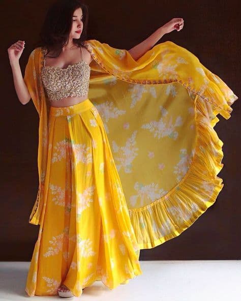 Golden Bloom Haldi Serenade: A Solo Bride's Joyful Flourish