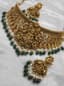 Goddess Lakshmi's Emerald Cascade: Bridal Splendor
