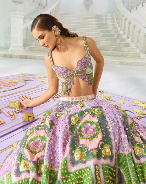 Lavender Bloom Haldi Lehenga: A Whimsical Promise