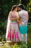 Whispers of Haldi: A Floral Embrace in the Verdant Garden