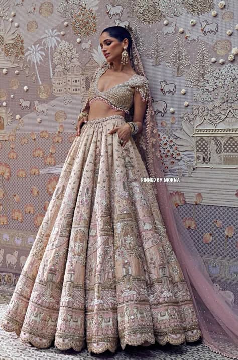 Whispers of Rajasthan: A Dream in Rose Quartz Lehenga