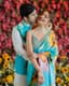 Playful Bite of Joy: Sunflower Haldi Embrace