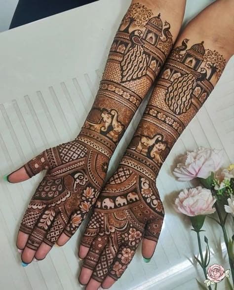 Bridal Henna: A Tale of Elephants and Peacocks Under the Golden Dome