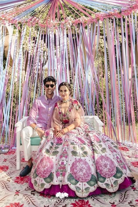 Floral Serenity: A Haldi Bloom of Love
