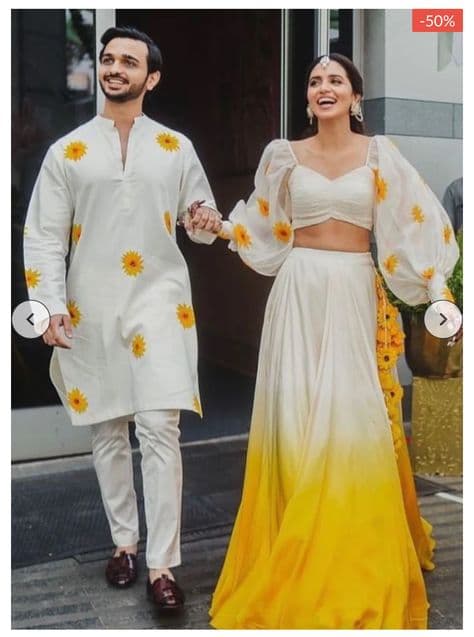 Sunflower Promises: A Haldi Celebration of Love