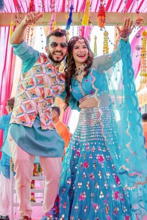 Azure Haldi Celebration: A Whirlwind of Joy and Color