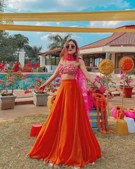 Sun-Kissed Haldi Celebration: The Zesty Lehenga