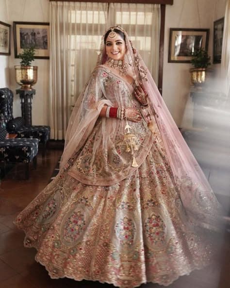 Whispers of Rose Quartz: An Heirloom Bridal Lehenga