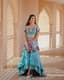 Azure Bloom: A Solo Bride's Haldi Radiance
