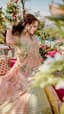 Whispers of Spring: A Haldi Lehenga in Pistachio and Petal Pink