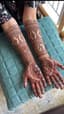 Henna's Embrace: Forearm to Fingertip Bridal Mehndi Art