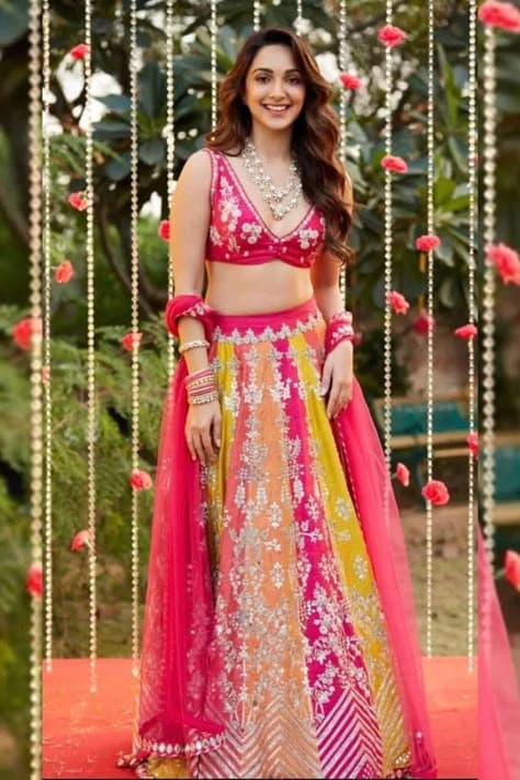 Haldi's Radiance: Kiara's Sun-Kissed Lehenga