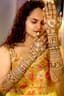 Henna's Embrace: A Bride's Intricate Tale of Love and Tradition