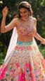 Sunrise Bloom: A Whimsical Haldi Lehenga
