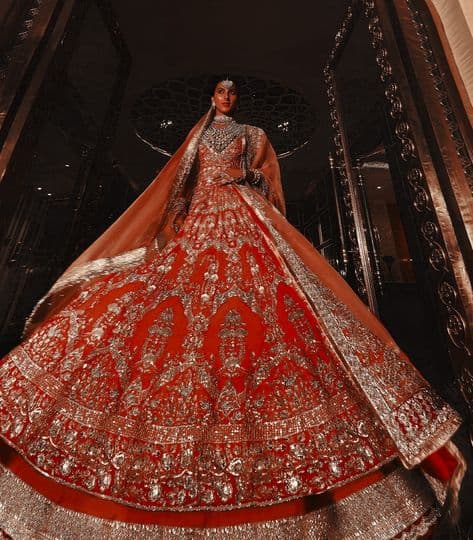 Crimson Majesty: An Embroidered Bridal Dream