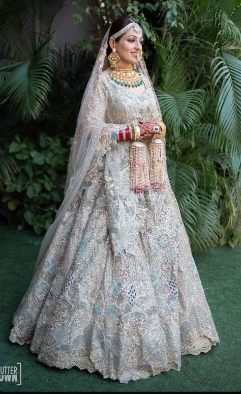 Whispers of Seafoam: A Bridal Lehenga Woven with Dreams