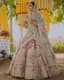 Serene Aqua Dream: Embroidered Bridal Lehenga in the Golden Hour