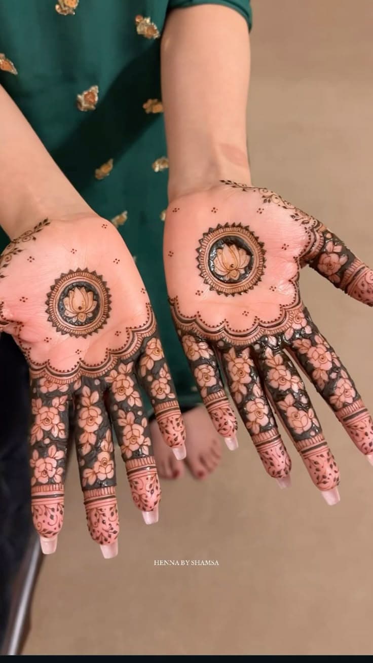 Lotus Bloom Blessing: Haldi Ceremony Hand Art