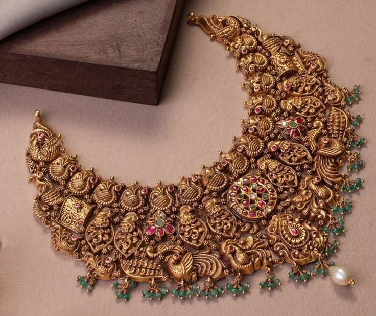 Temple Legacy: An Heirloom Bridal Necklace in Antique Gold
