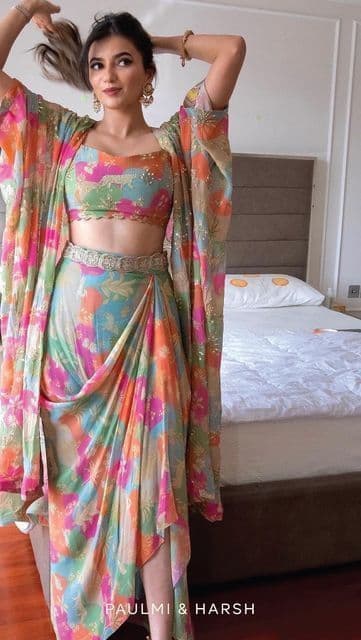 Radiant Haldi Bride in a Floral Cascade of Joy