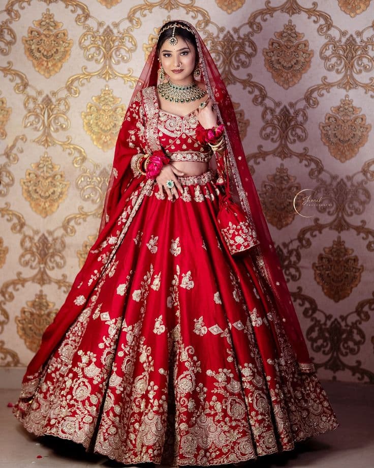 Crimson Bloom: A Bride's Radiant Heritage